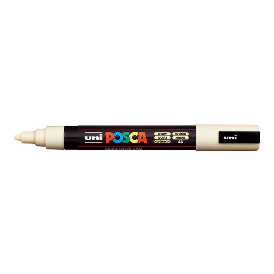 картинка Маркер posca pc-5m, слоновая кость, 1.8 - 2.5 мм, пулевидный наконечник