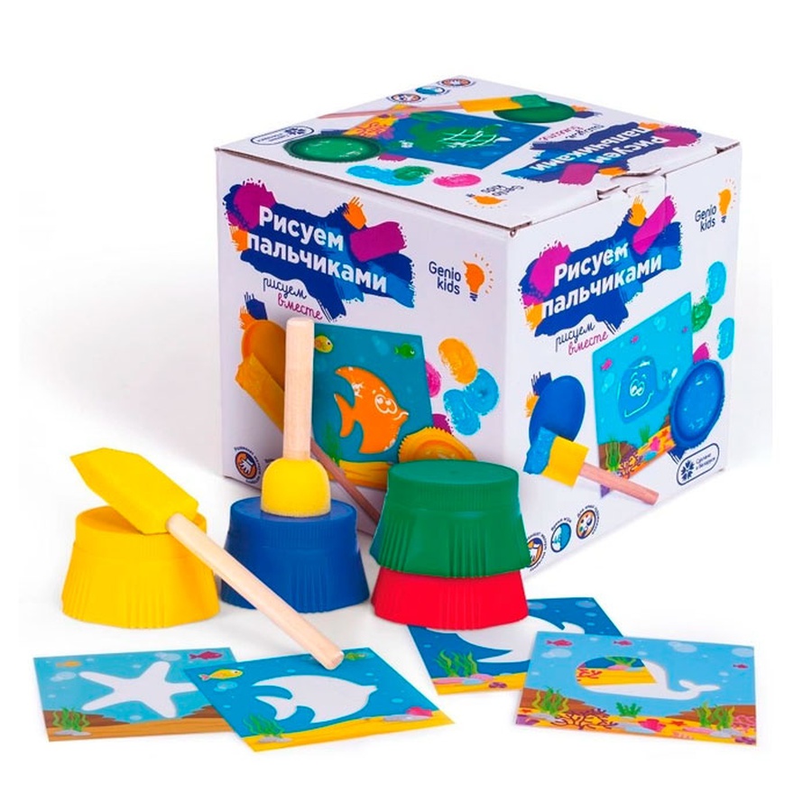 фотография Набор для детского творчества genio kids "рисуем пальчиками "