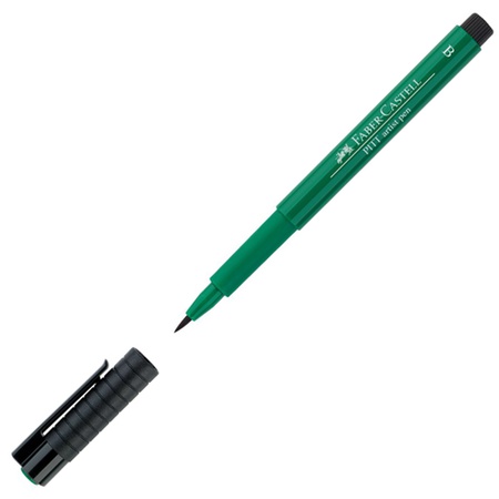 картинка Ручка-кисть капиллярная faber-castell pitt artist pen brush 264 тёмно-зелёный