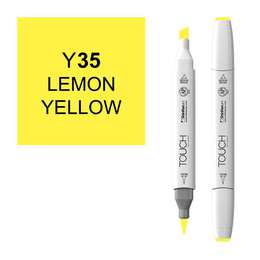 картинка Маркер художественный touch brush shinhanart, 035 жёлтый лимон y35
