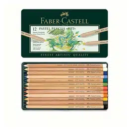 фотография Набор пастельных карандашей faber-castell рitt 12 цветов в металле