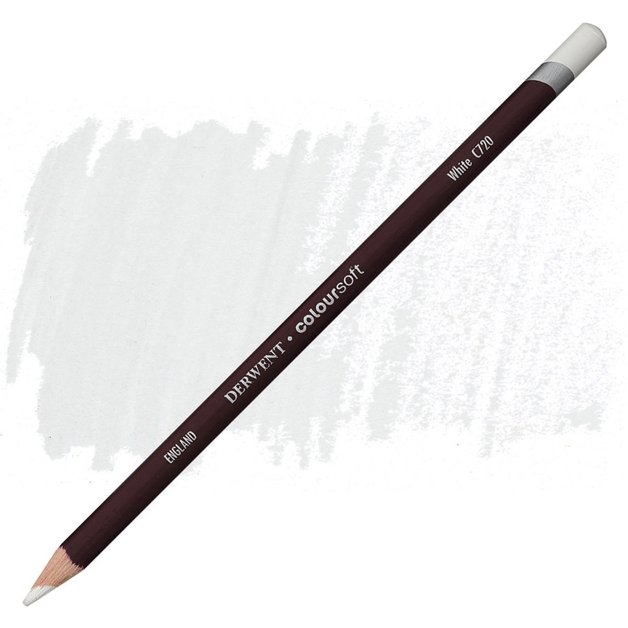 фото Карандаш цветной derwent coloursoft c720 белый