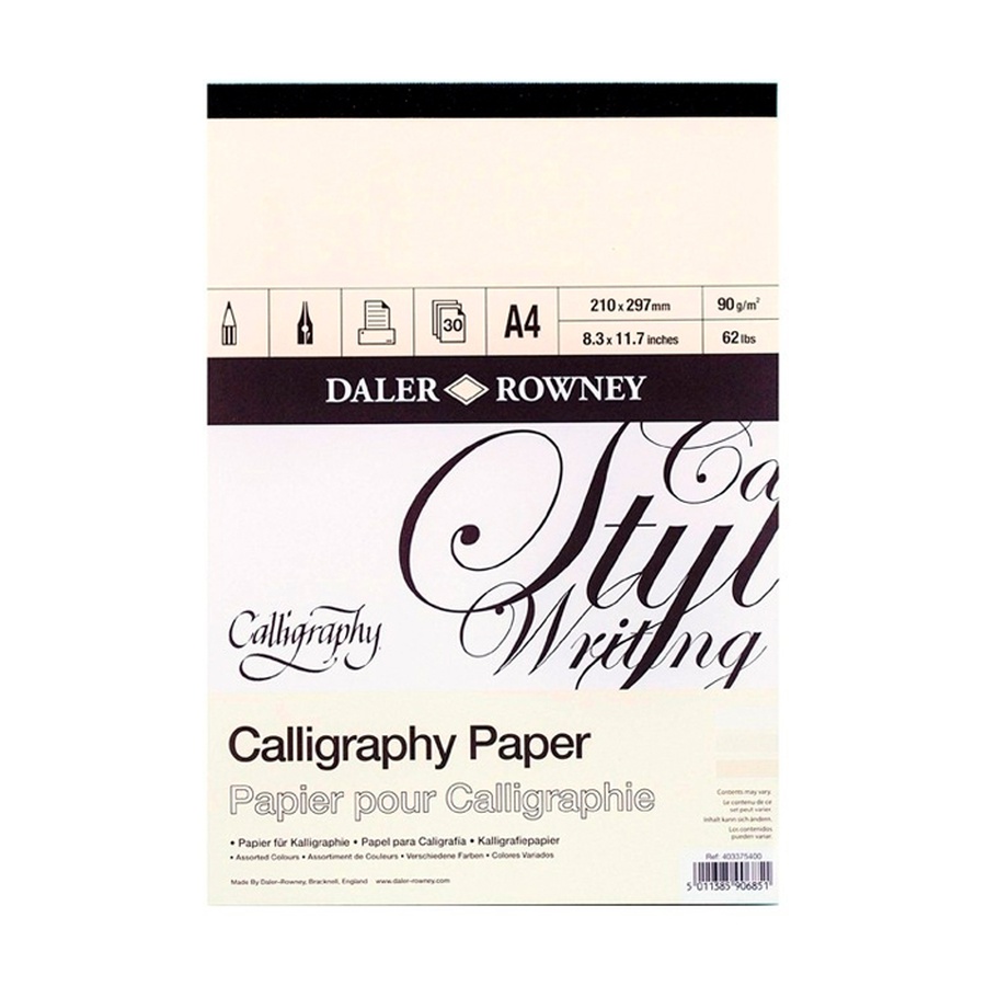 фото Альбом для каллиграфии daler rowney плотность 90 г/м2 размер а4 (210х297мм) 32 листа