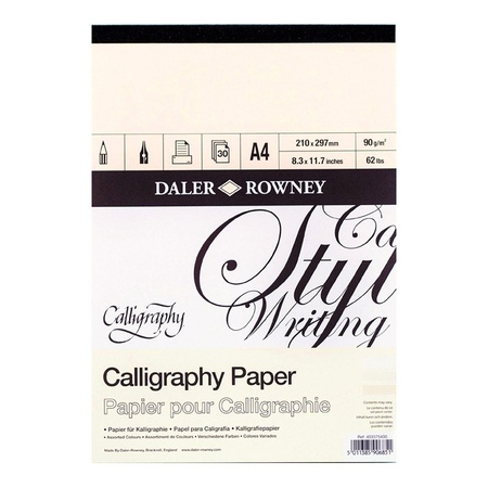 фотография Альбом для каллиграфии daler rowney плотность 90 г/м2 размер а4 (210х297мм) 32 листа