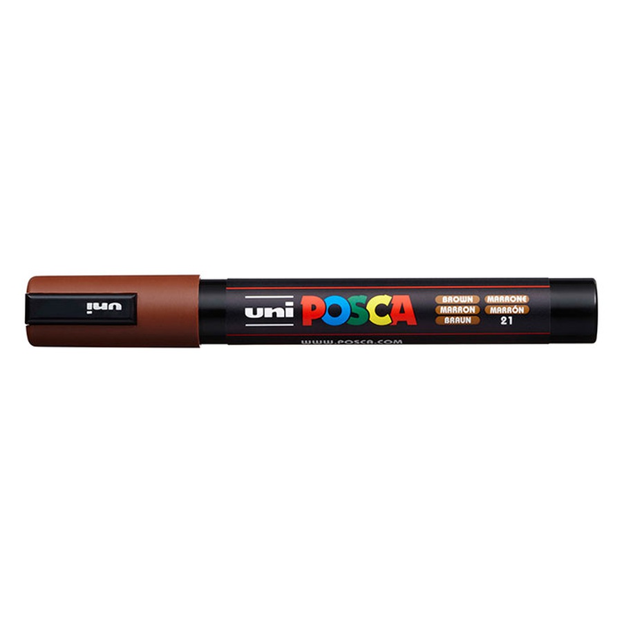 фотография Маркер posca pc-5m, коричневый, 1.8 - 2.5 мм, пулевидный наконечник