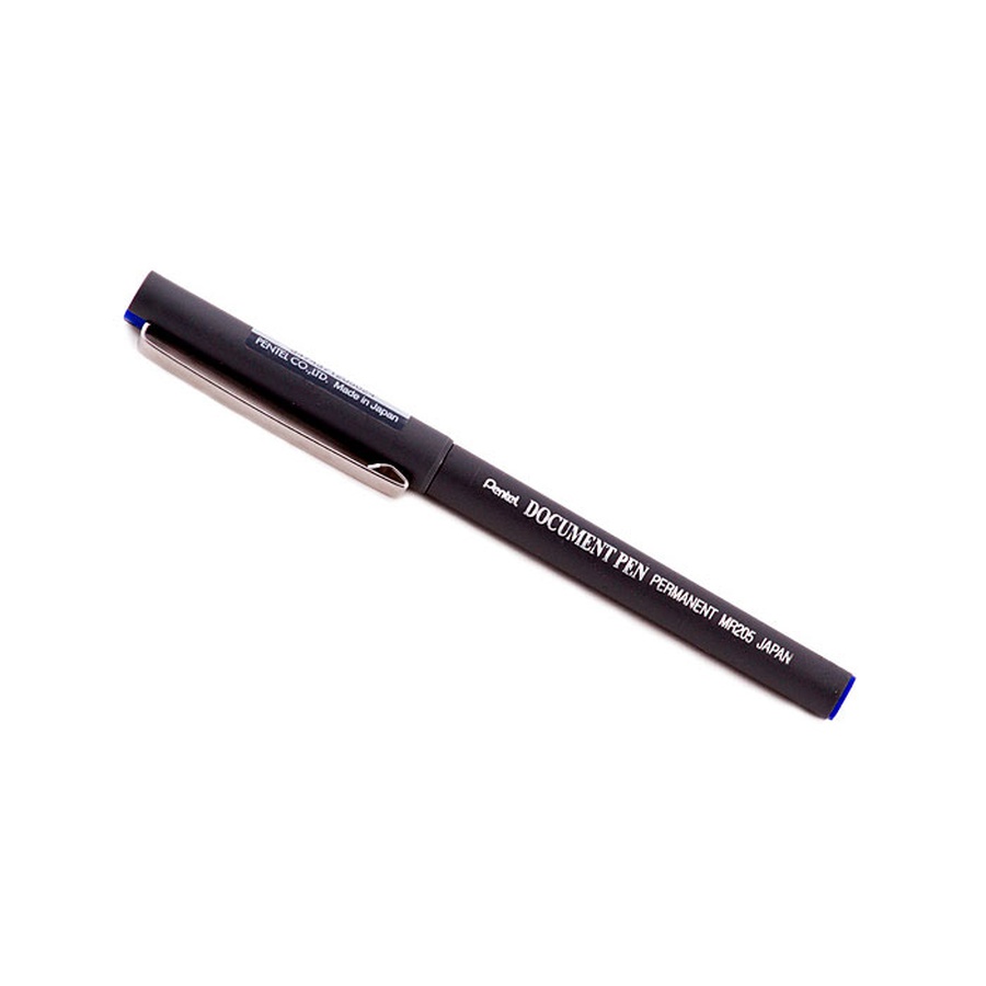фото Роллер pentel document pen одноразовый, синие чернила, 0,5 мм