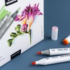 изображение Набор спиртовых маркеров малевичъ graf'art brush, флора 24 цвета