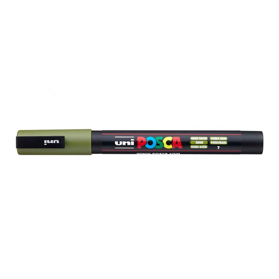 картинка Маркер posca pc-3m, хаки, 0.9 - 1.3 мм, пулевидный наконечник