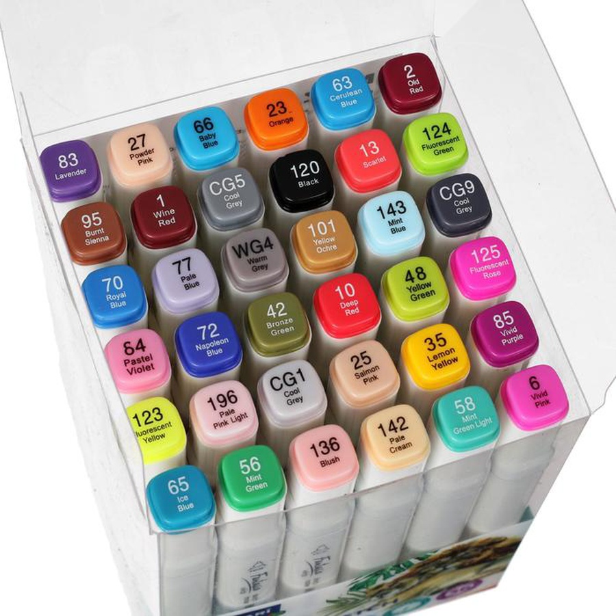 фото Маркер для скетчинга набор mazari fantasia white, 36 цветов, main colors (основные цвета)