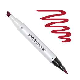изображение Маркер спиртовой stylefile brush, два пера, 368 герань