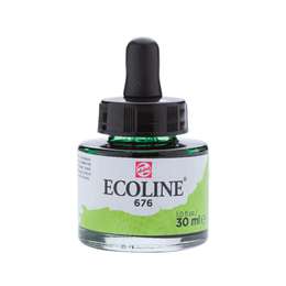 картинка Акварель жидкая ecoline банка 30 мл № 676 зеленый луг