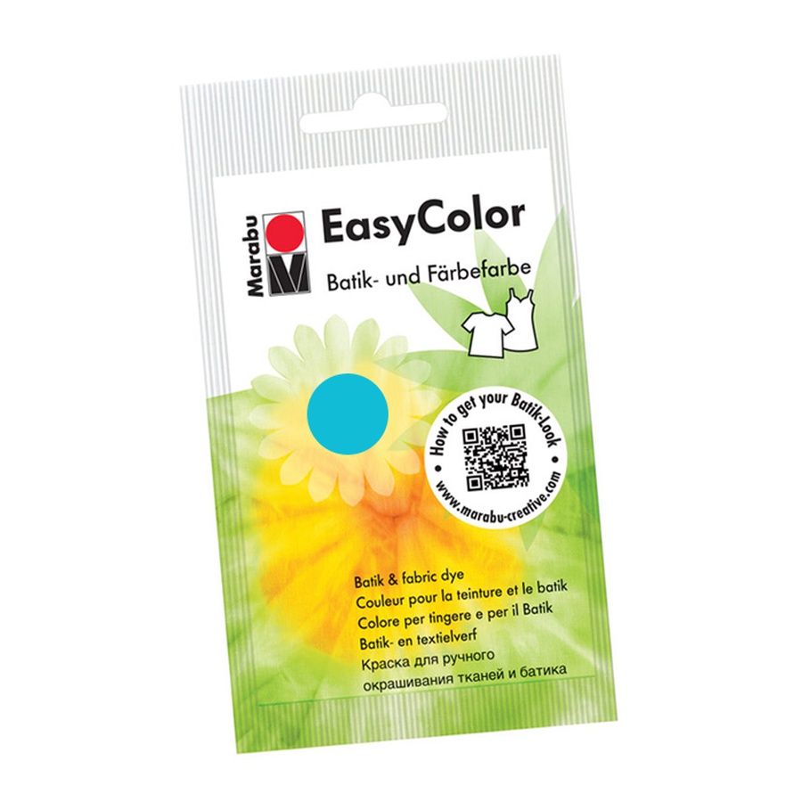 картинка Краска для окрашивания ткани вручную marabu easy color 25 г цвет бирюзовый