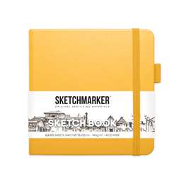 фотография Блокнот для зарисовок sketchmarker  12*12 см 80л оранжевый