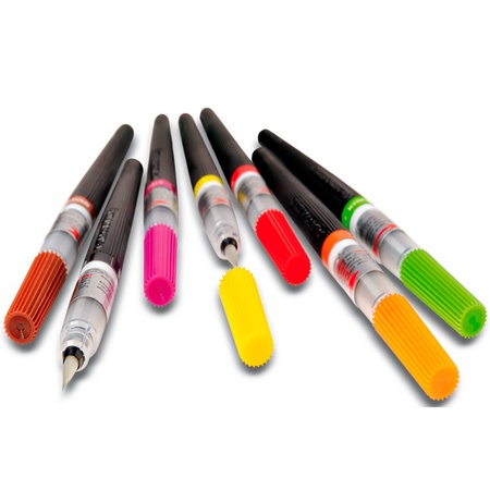 Ручки кисти с краской Pentel Colour Brush