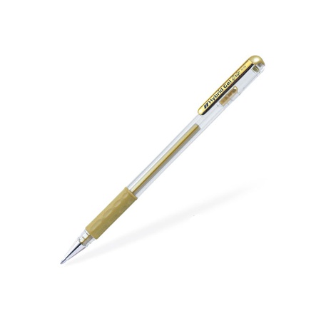 фото Ручка гелевая pentel hybrid gel grip, золотая, 0,8 мм