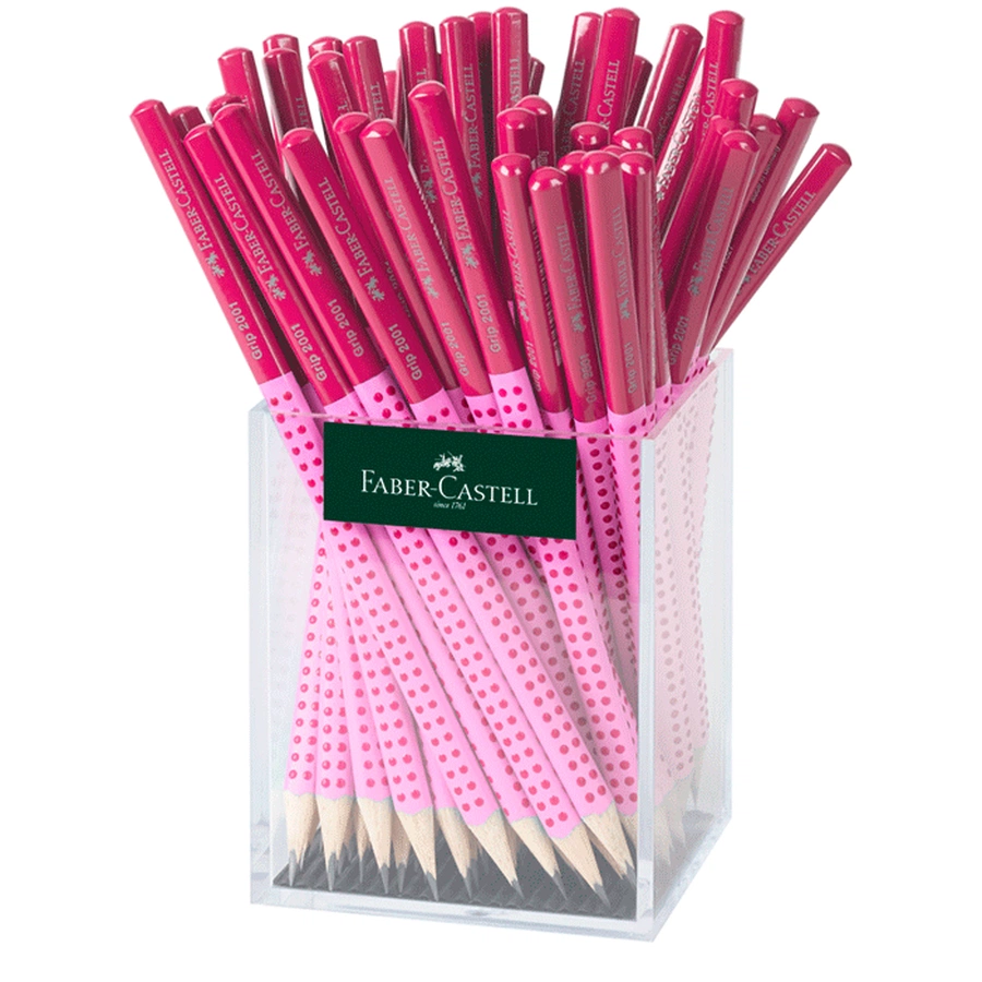 фото Карандаш чернографитный faber-castell "grip 2001 two tone", hb, светло-розовый