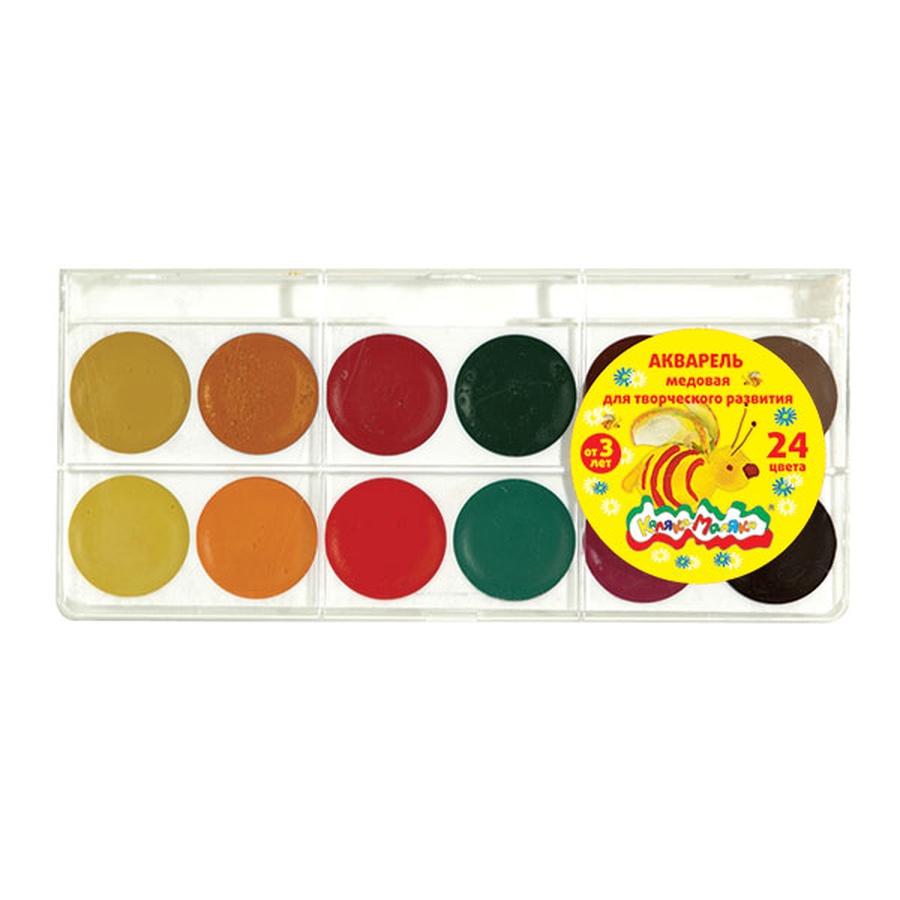 изображение Краски акварельные для детей каляка-маляка 24 цвета