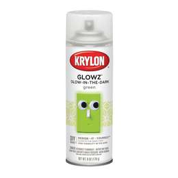 картинка Универсальная аэрозольная краска krylon glows in the dark, светящийся в темноте, 170 г, зеленый