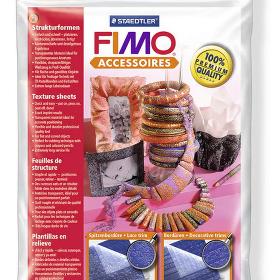 картинка Текстурные листы для полимерной глины fimo аккуратный шнур, 2 листа по 17х15 см