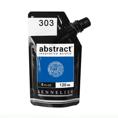 картинка Краска акриловая sennelier abstract, дой-пак 120 мл, кобальт синий