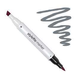 фотография Маркер спиртовой stylefile brush, два пера, ng6 серый натуральный