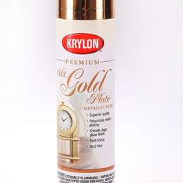 картинка Универсальная аэрозольная краска krylon premium metallic, металлик, 226 г, золото