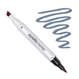 картинка Маркер спиртовой stylefile brush, два пера, cg6 серый холодный 6