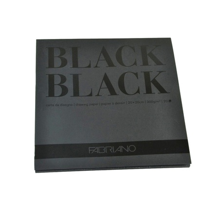 фото Склейка fabriano black black 20х20 см, 300 г/м2, 20 листов