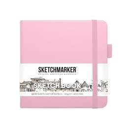 фотография Блокнот для зарисовок sketchmarker  12*12 см 80л розовый