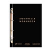 фото Тетрадь рабочая для акварели maxgoodz aquarelle workbook на кольцах, 18х27 см, 26 л, 185 г/м2, чёрный с золотом
