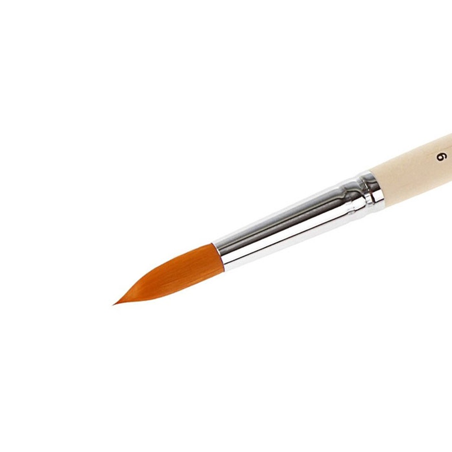 изображение Кисть синтетика мягкая roubloff № 9 круглая, короткая ручка, 1210