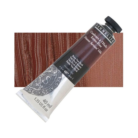 изображение Краска масляная sennelier artists, туба 40 мл, 407 ван-дик коричневый