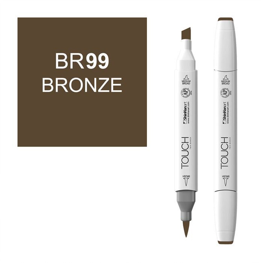 фотография Маркер художественный touch brush shinhanart, 099 бронзовый br99