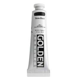 картинка Краска акриловая golden heavy body, туба 59 мл, № 1010 чёрная кость