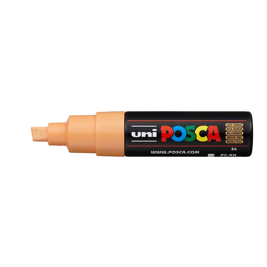 изображение Маркер posca pc-8k, флуоресцентно-лососевый, до 8.0 мм, скошенный наконечник