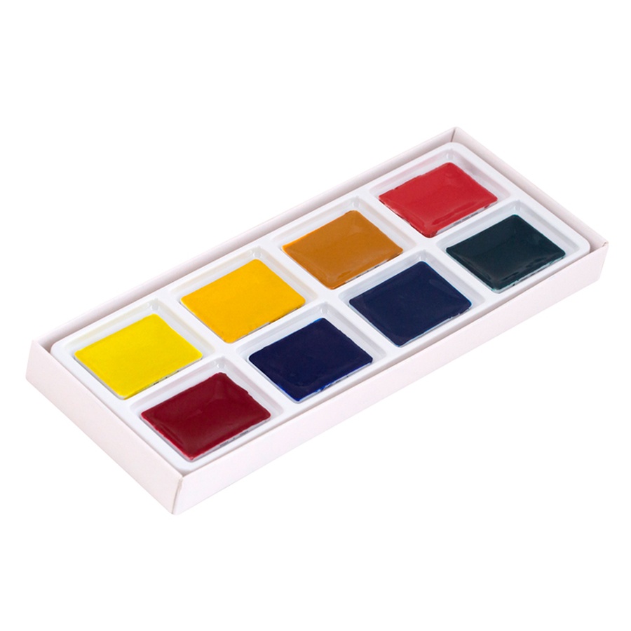 картинка Набор акварельных красок ладога 8 цветов в картоне