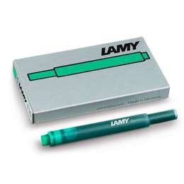 фото Набор чернильных картриджей для перьевой ручки lamy t10, цвет - зеленый, 5 шт