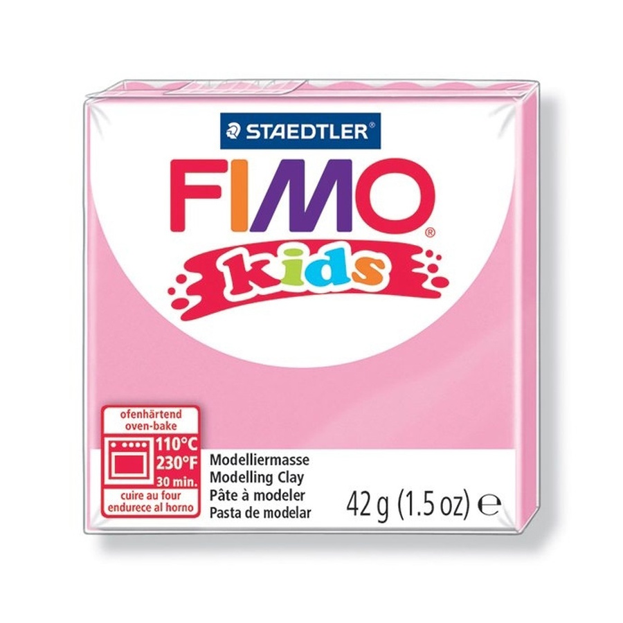 изображение Глина полимерная fimo kids, брусок 42 г, нежно-розовый 25