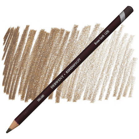 изображение Карандаш цветной derwent coloursoft c630 коричневая земля