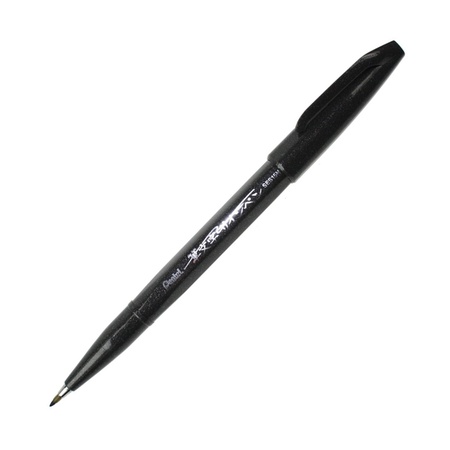 фото Фломастер-кисть pentel brush sign pen чёрный