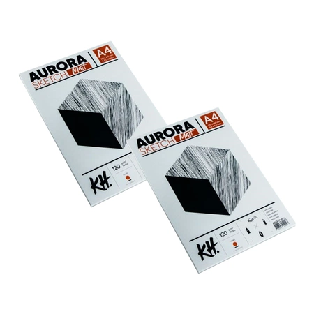 картинка Комплект "склейка для скетчей aurora smooth&matt 120гр/м  а4, 20л" 2 шт.