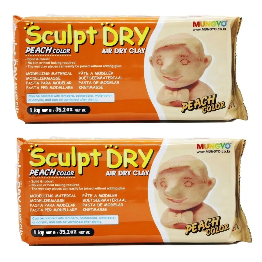 фото Глина для моделирования mungyo sculpt dry 1000 г персиковая
