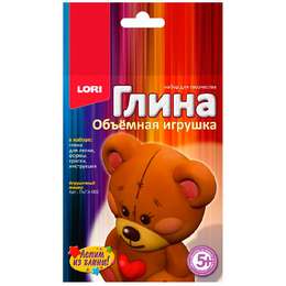 картинка Набор для творчества lori игрушка объёмная из глины игрушечный мишка