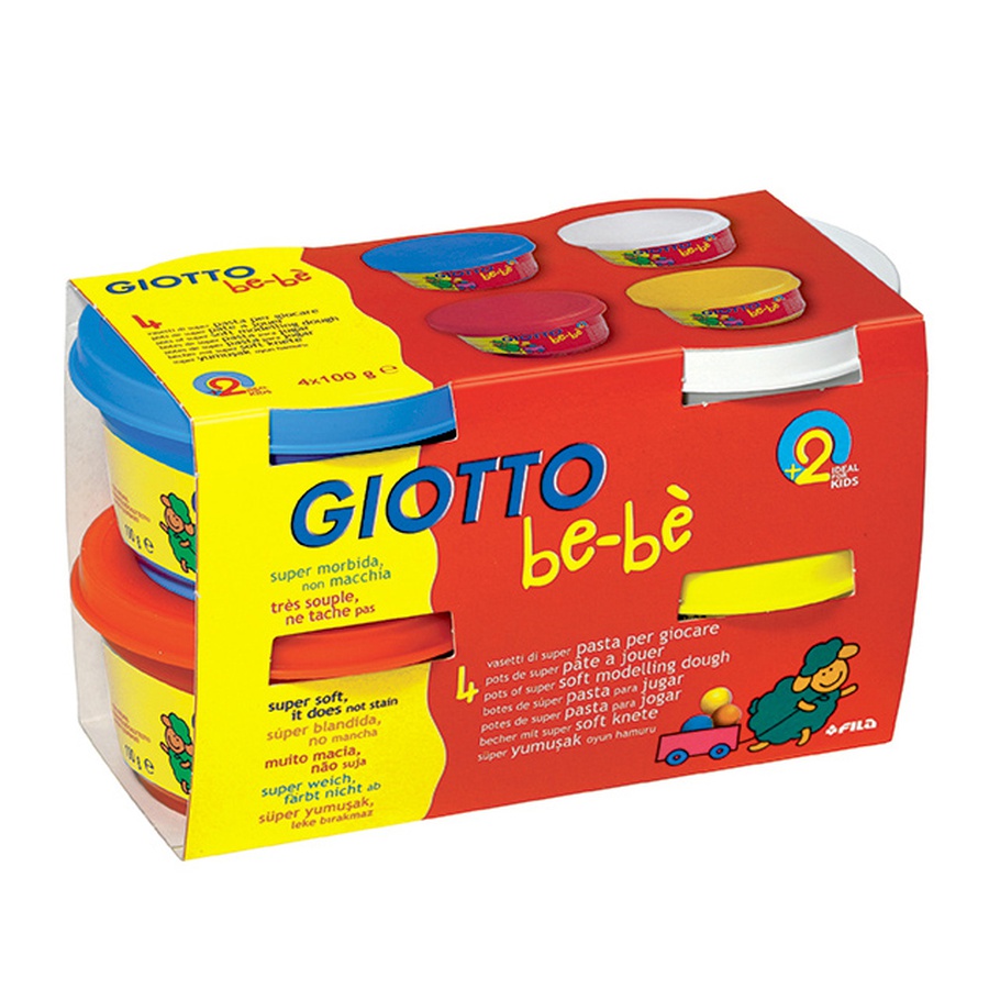 фото Набор пасты для лепки giotto be-be 4 цвета
