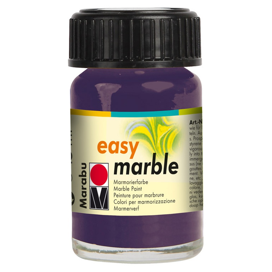картинка Краска для марморирования easy marble marabu, 15 мл, баклажан