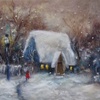 изображение Набор для живописи цветной шерстью sweet home зима а4
