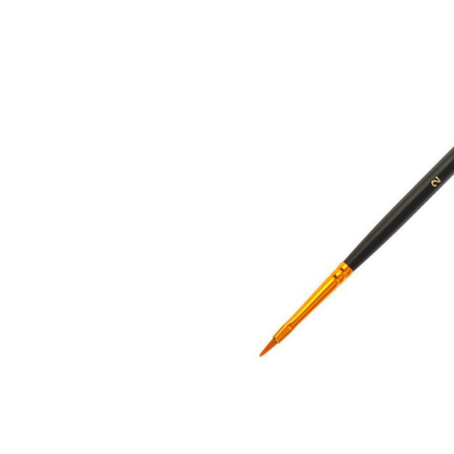 фото Кисть синтетика roubloff № 2 плоская, длинная ручка, 1327
