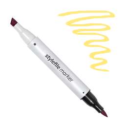 фотография Маркер спиртовой stylefile brush, два пера, 156 жёлтый пастельный