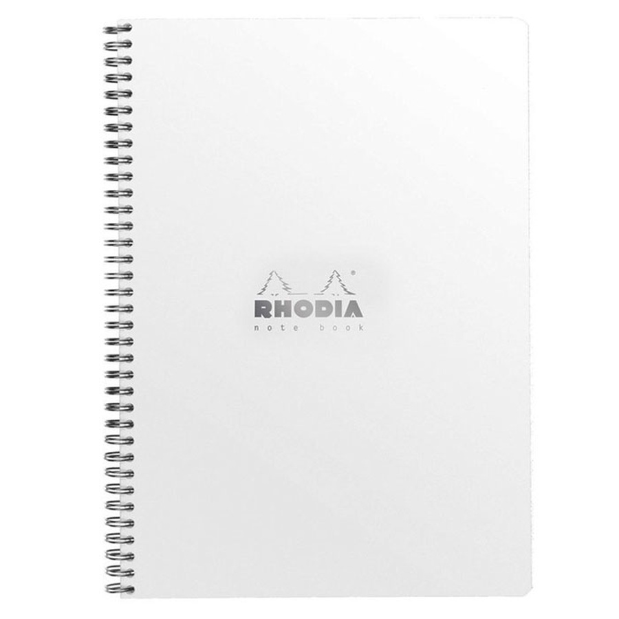 изображение Бизнес-тетрадь rhodia "classic white" 80 л., а4+ клетка на гребне, 80 г/м2