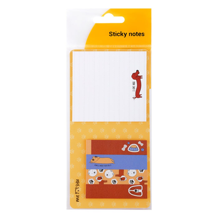 изображение Флажки-закладки и самоклеящиеся блоки в наборе meshu "cute dog", 25 листов